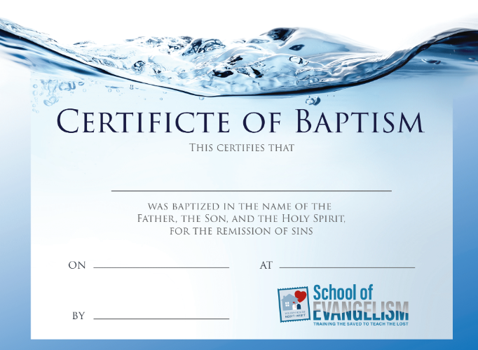 Baptism Certificate (Pack of 10) | Glad Tidings Publishing for Certificate Of Baptism Free Printable