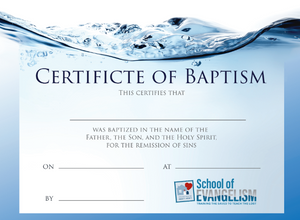 Baptism Certificate (Pack of 10)