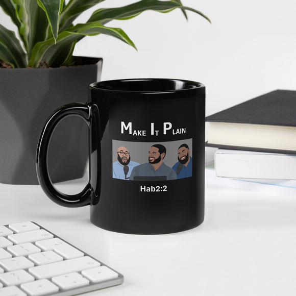 MIP Make It Plain - Black Glossy Mug Double-Sided - Glad Tidings Publishing