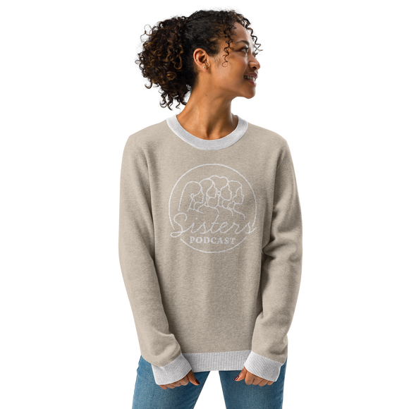 Sisters Podcast - Special Knitted Crew Neck Sweater Beige - Glad Tidings Publishing