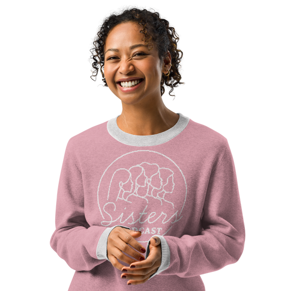 Sisters Podcast - Special Knitted Crew Neck Sweater Pink