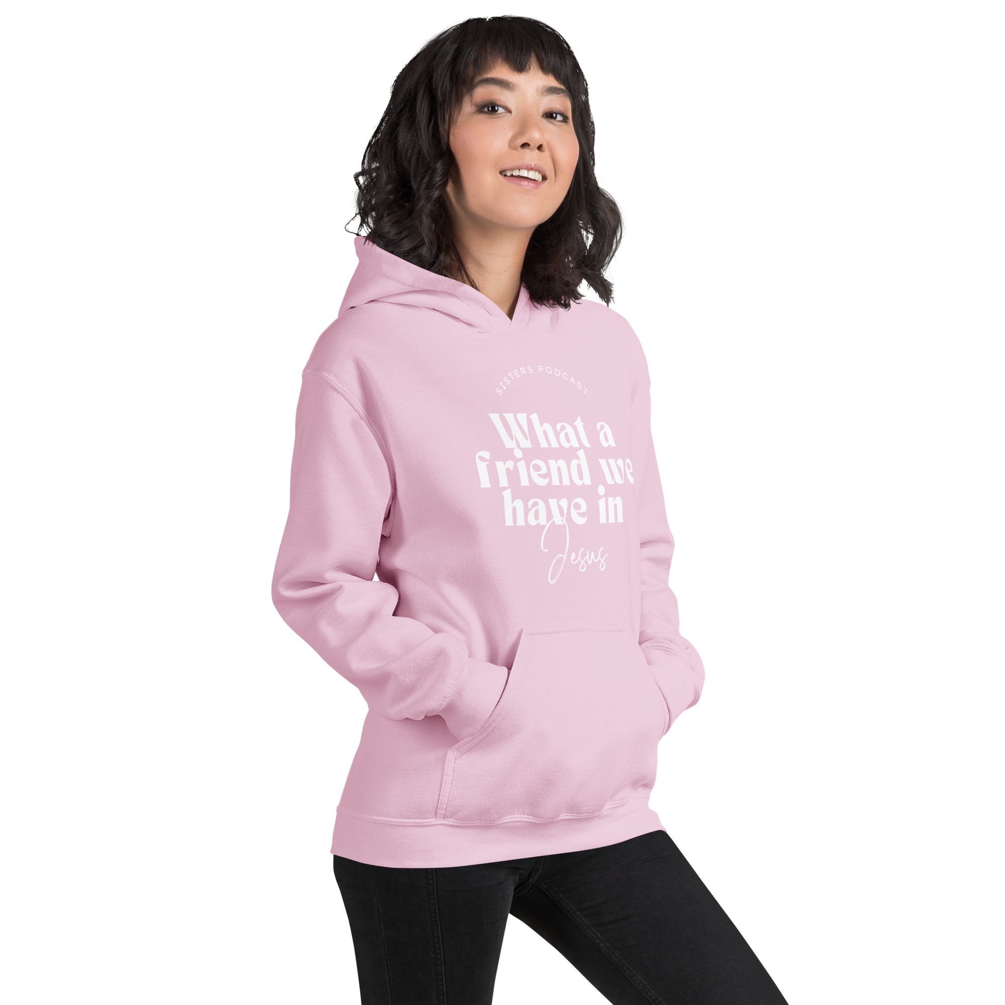 What a Friend We Have in Jesus - Pink Unisex Hoodie | Glad Tidings 
