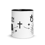 Truth on Wheels - Hear Believe be Baptized Graphic - GBN Mug with Color Inside - Glad Tidings Publishing