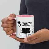 Truth on Wheels - Hear Believe be Baptized Graphic - GBN Mug with Color Inside - Glad Tidings Publishing