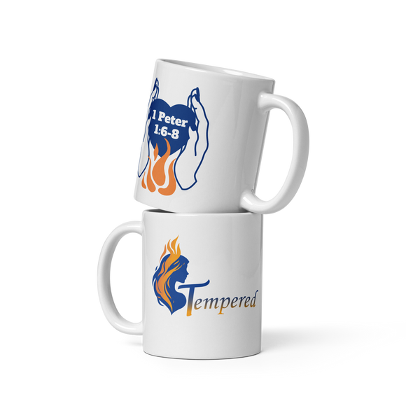 Tempered - 1 Peter White Glossy Mug