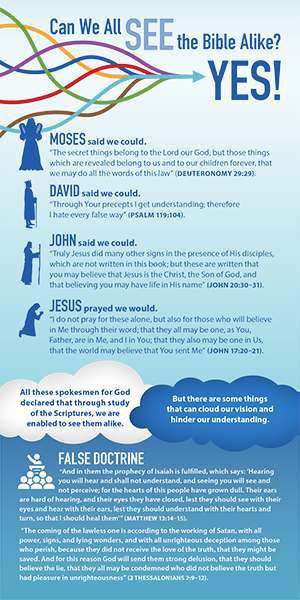 Can We All See the Bible Alike?  (Pack of 10) Info-Cards or Oversize Bookmarks - Glad Tidings Publishing