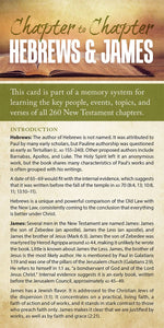 Chapter to Chapter - Hebrews & James (Pack of 10) Info-Cards or Oversize Bookmarks - Glad Tidings Publishing