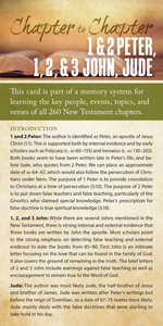 Chapter to Chapter - 1 & 2 Peter, 1, 2, 3 John, Jude (Pack of 10) Info-Cards or Oversize Bookmarks - Glad Tidings Publishing