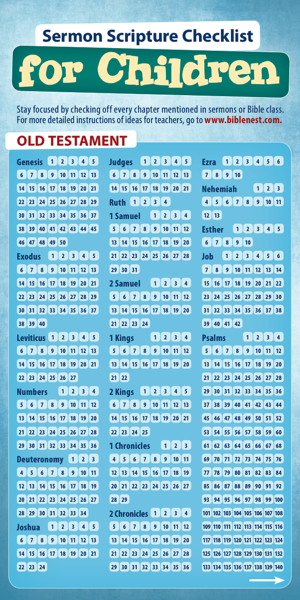 Sermon Scripture Checklist for Children (Pack of 10) | Glad Tidings ...
