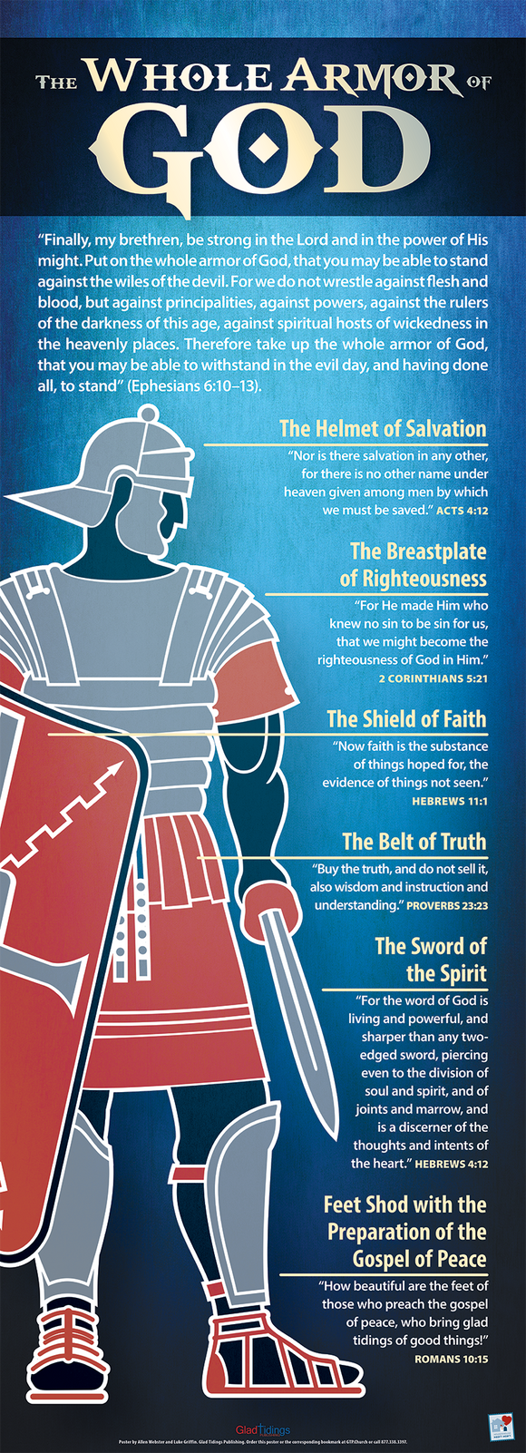 The Whole Armor of God - Oversized 21 x 58 Door Poster - Glad Tidings Publishing
