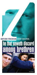 Seven Things a Loving God Hates: He that Soweth Discord Among Brethren (Pack of 5) - Glad Tidings Publishing