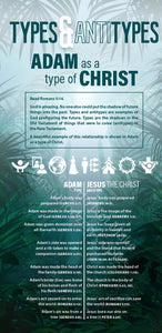 Types and Antitypes Adam and Noah as Types of Christ  (Pack of 10) Info-Cards or Oversize Bookmarks - Glad Tidings Publishing